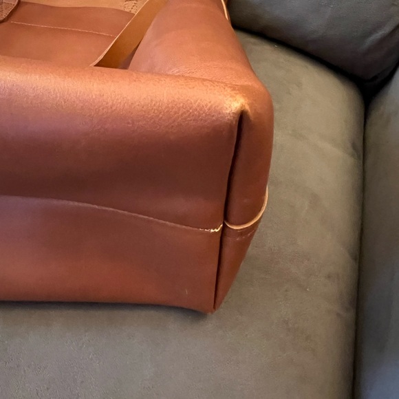 Madewell Brown Leather Tote Bag - Picture 5 of 8